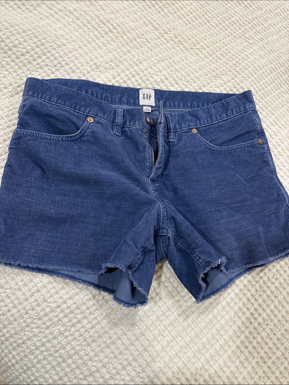 GAP Women’s Dark Blue Corduroy Cutoff Shorts